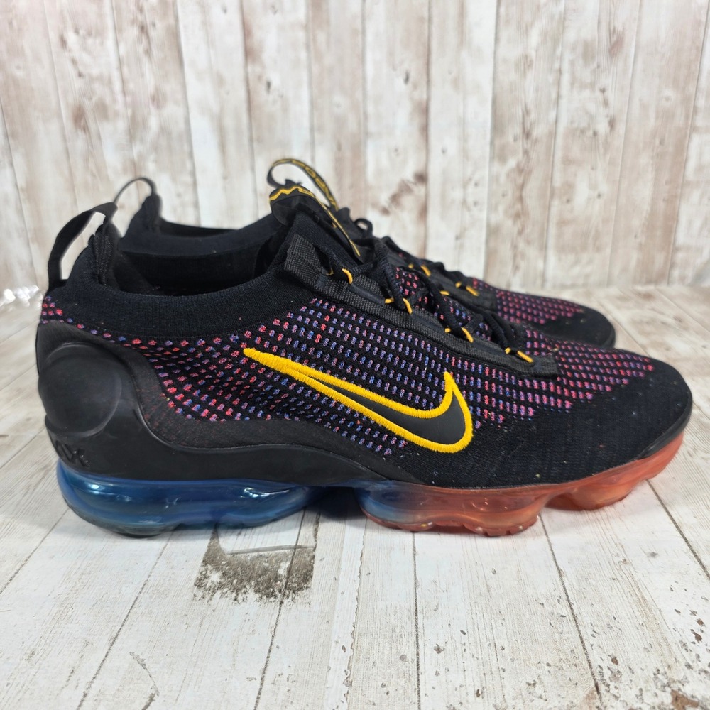 Nike Air VaporMax 2021 FK Black University Gold DV2118-001 Mens 13 Running Shoes